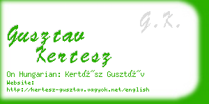 gusztav kertesz business card